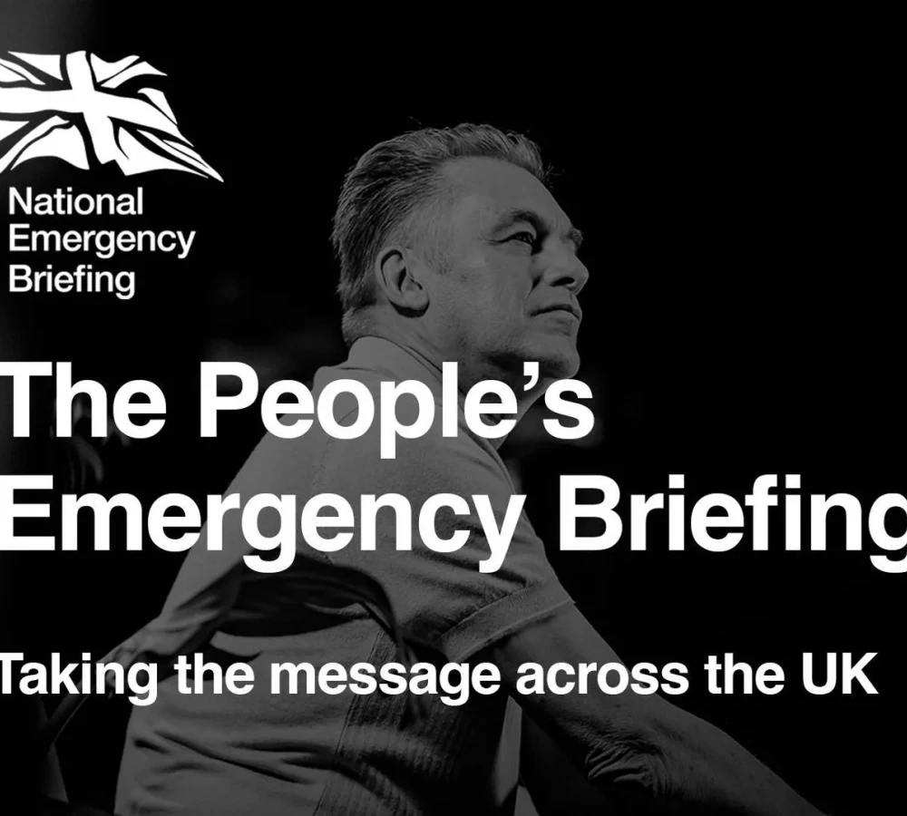 The People's Emergency Briefing + Discussion (12A) from https://sjt.uk.com